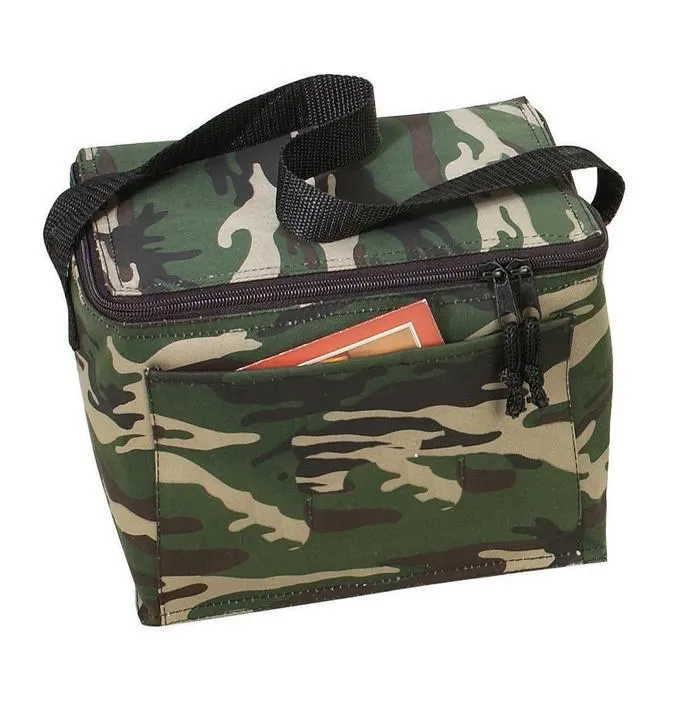 600D Polyester Camo 6 Pack Cooler