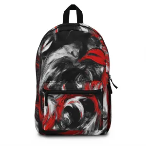 Backpack Work/school/leisure - Waterproof - Decorative Black Red White Abstract Seamless Pattern