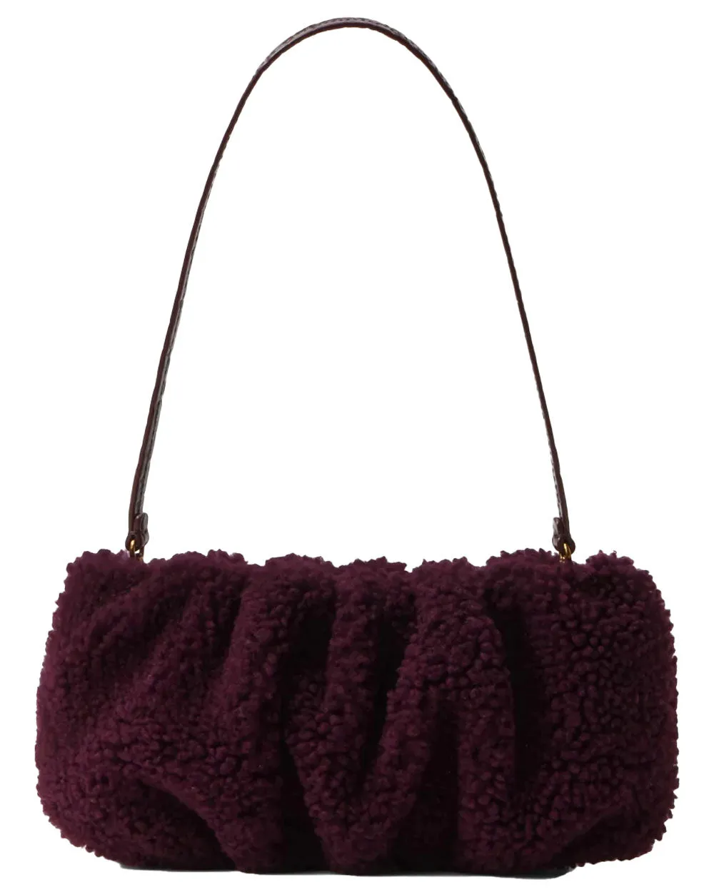 Bean Shearling Convertible Bag Plum