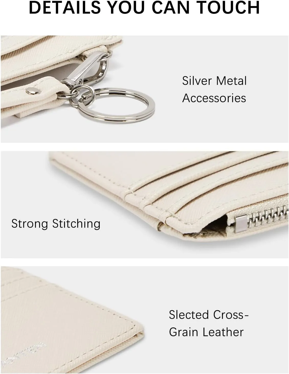 BOSTANTEN Small Wallet For Women RFID Leather Credit Card Holder Slim Wristlet Keychain Wallet With Zipper Pocket