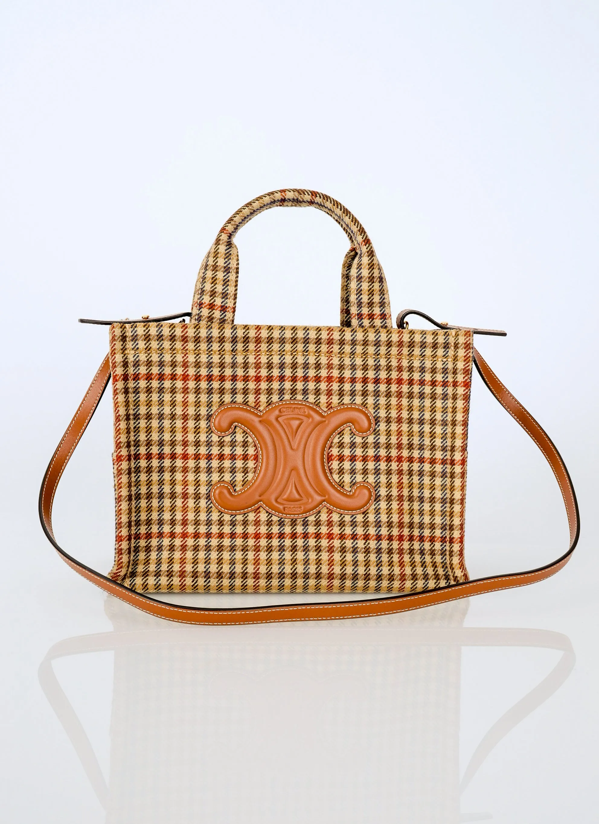Celine Tweed Canvas Thais Mini Tote