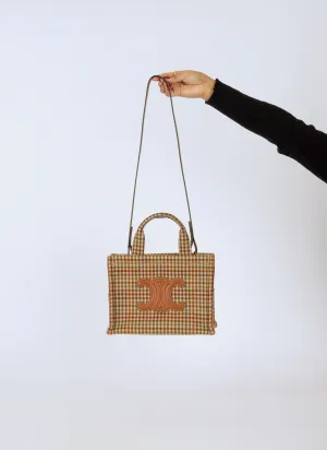 Celine Tweed Canvas Thais Mini Tote