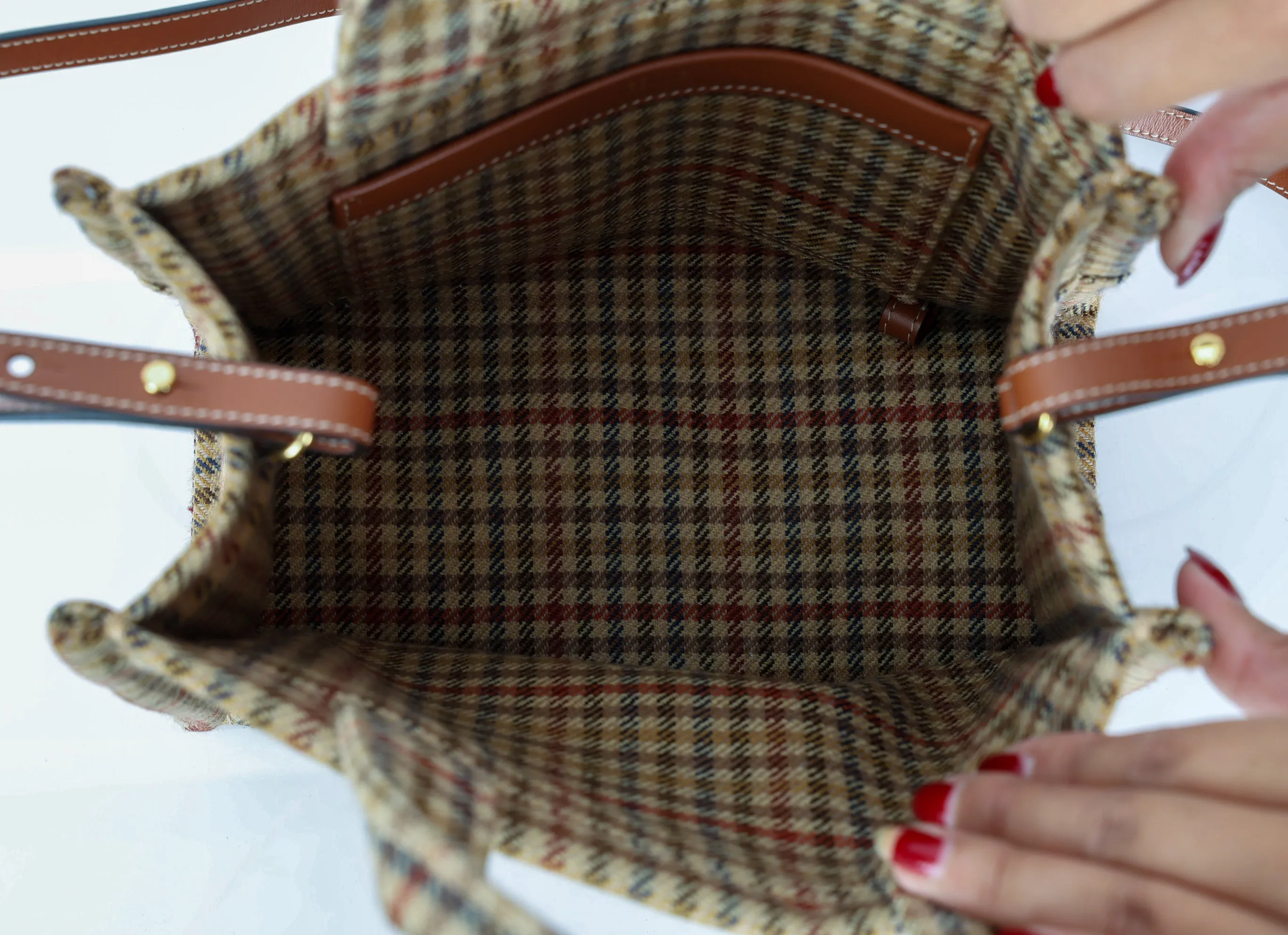 Celine Tweed Canvas Thais Mini Tote