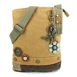 Chala Patch Cross-Body Women Handbag, Canvas Messenger Bag