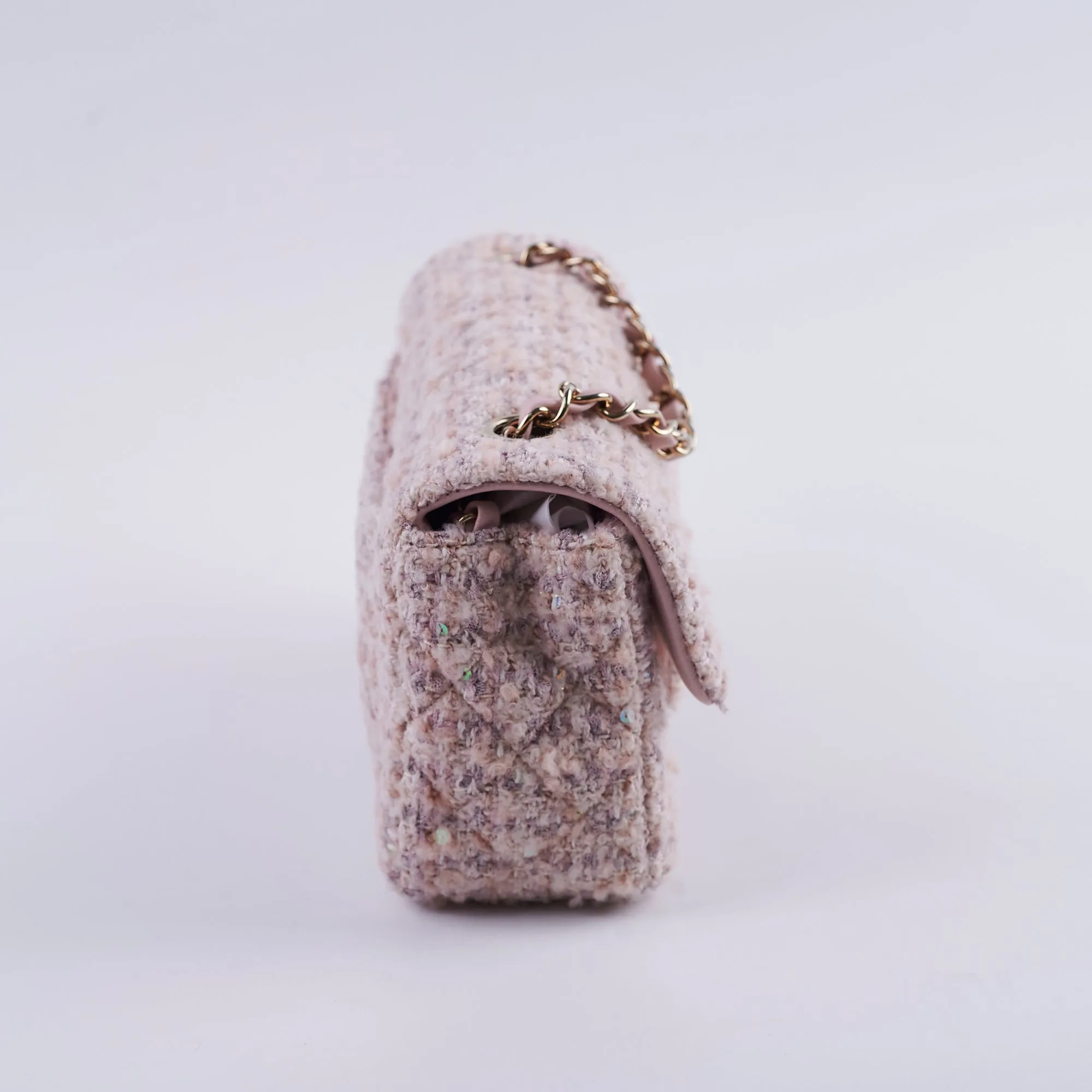 Chanel Tweed Mini Rectangular Light Pink Microchip 2024