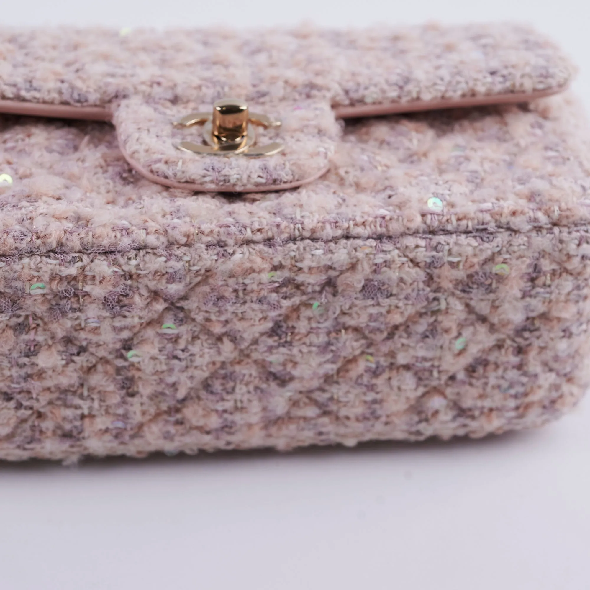 Chanel Tweed Mini Rectangular Light Pink Microchip 2024