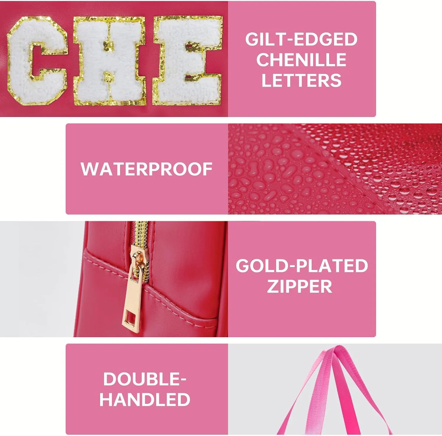 Cheer Bag Clear Cheer Makeup Bag Cheerleader Gifts Cheer Gifts for Girls Cheer Accessories for Girls Clear Pouch Preppy Cosmetic Bag, Travel Toiletry Bag (STB-RS-CHEER, STB-RS-CHEER)