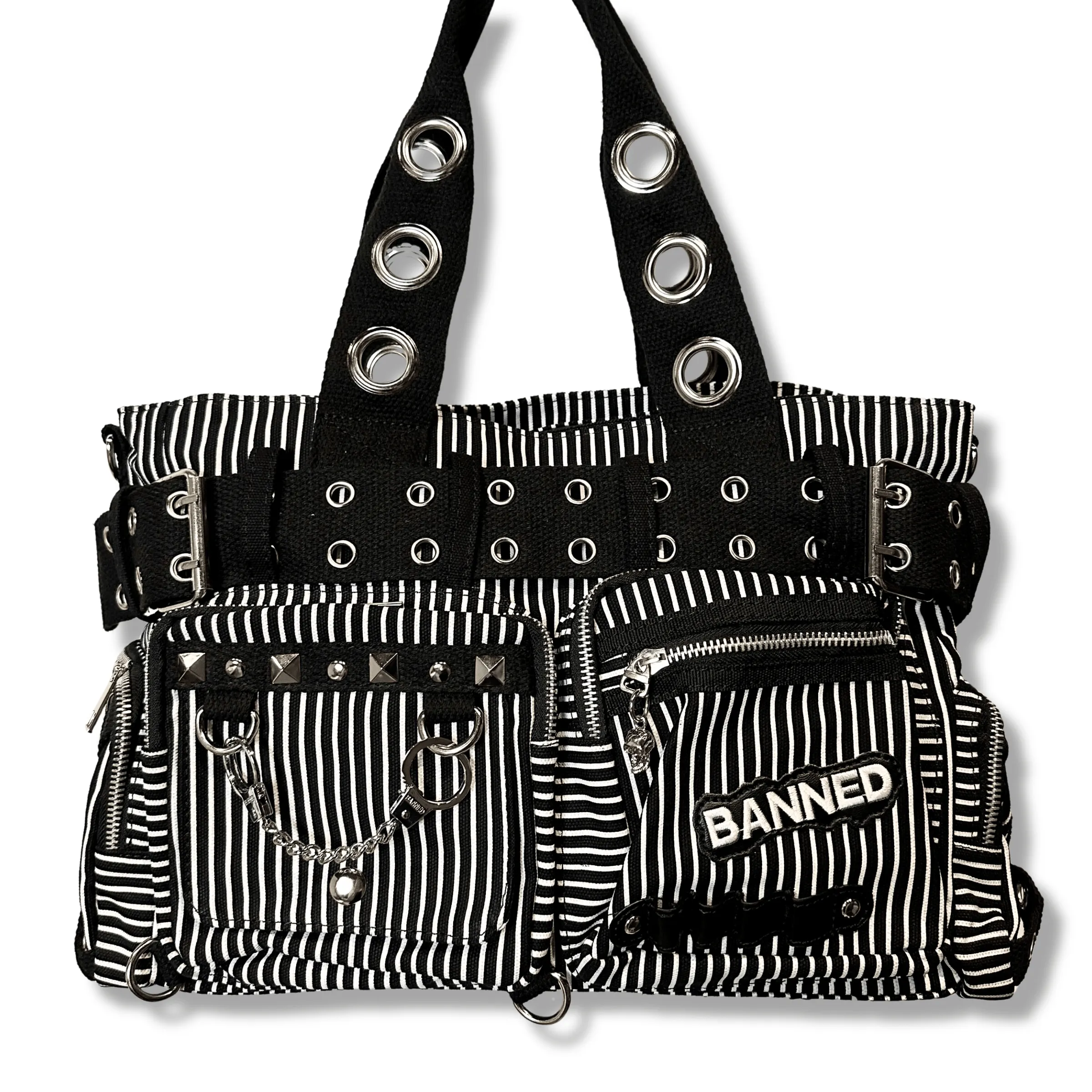Convertible Belt Shoulder Bags with Grommets