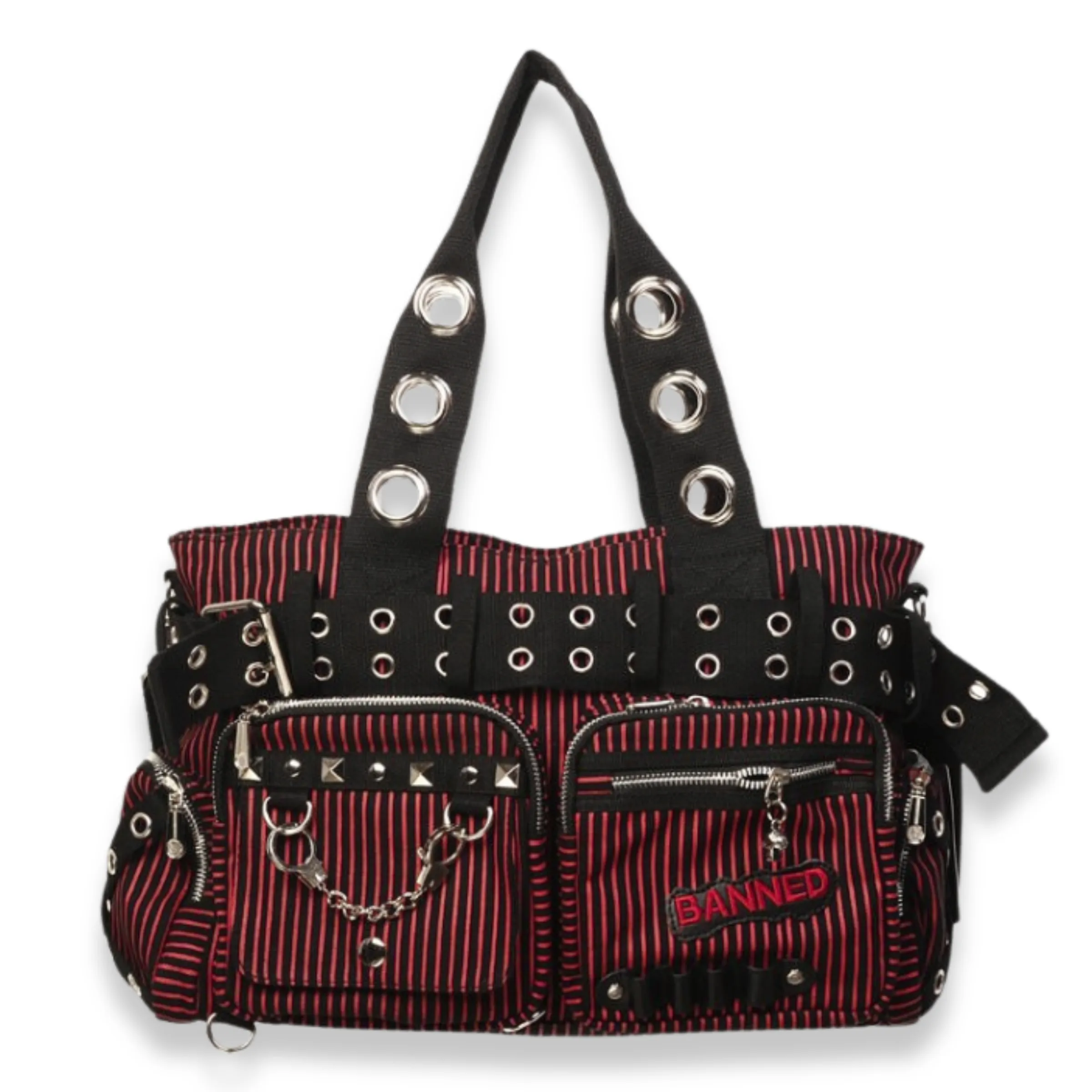Convertible Belt Shoulder Bags with Grommets