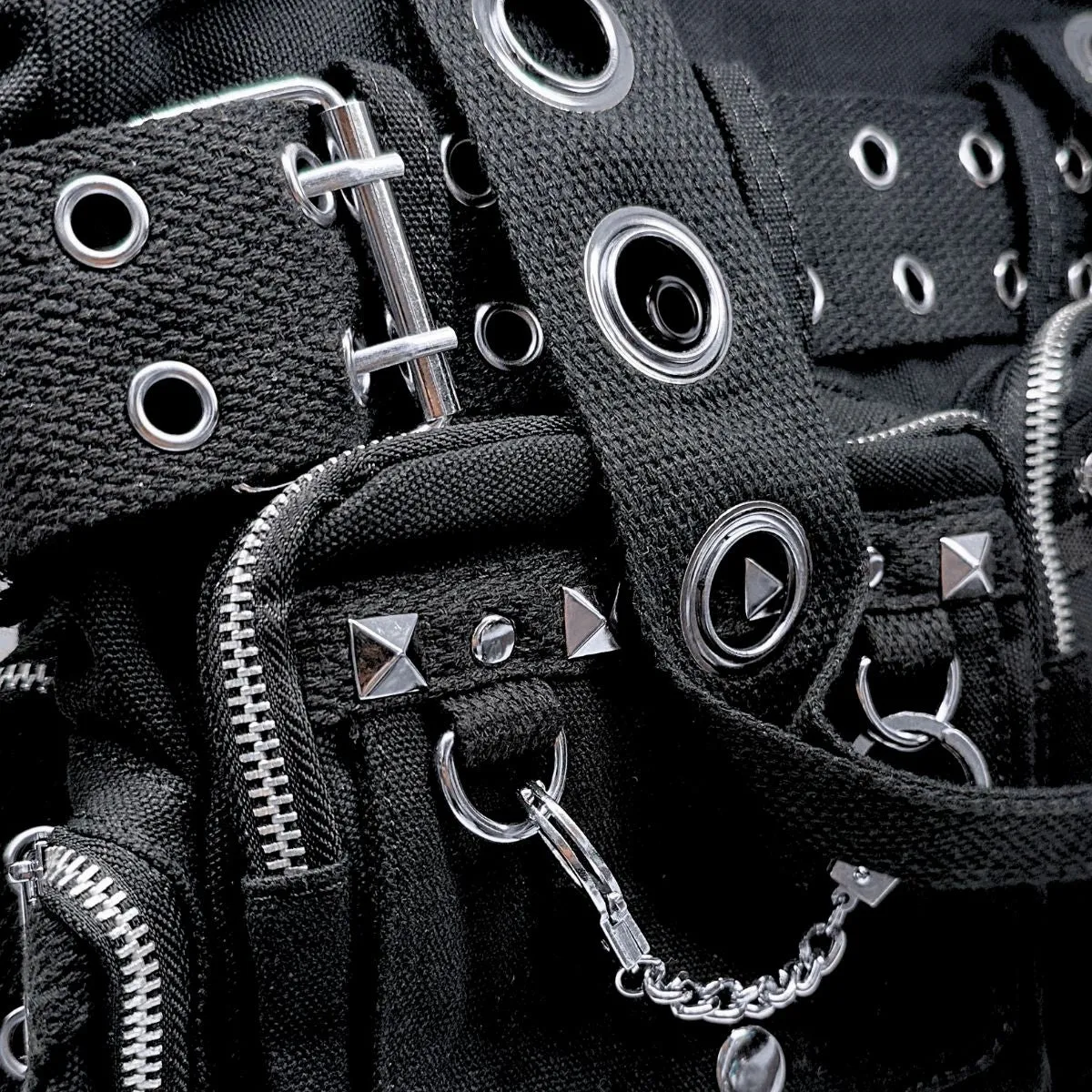 Convertible Belt Shoulder Bags with Grommets