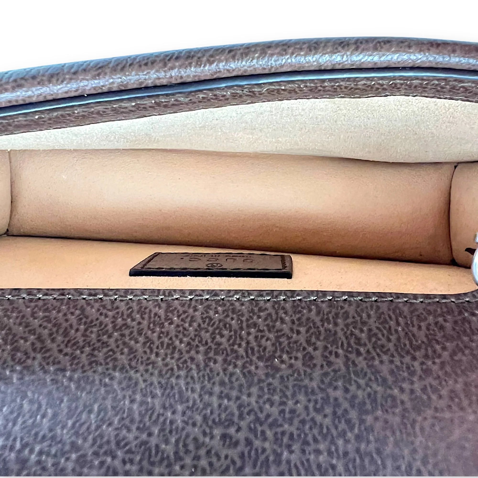 Dionysus Crossbody Bag Super Mini Brown in Canvas, Silver hardware