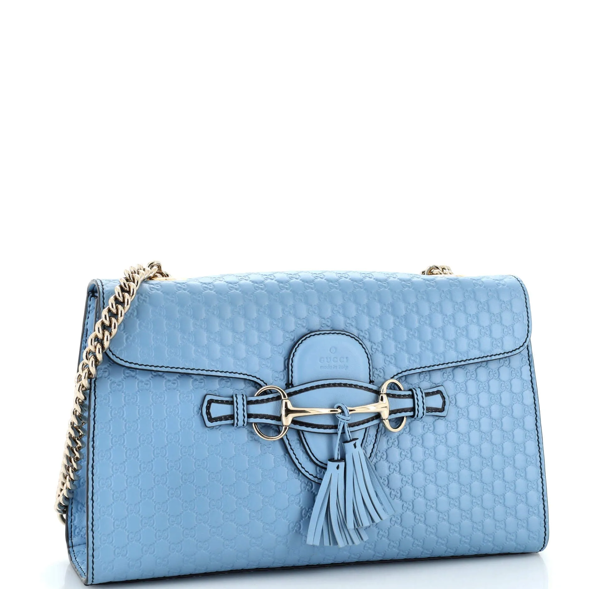 Emily Chain Flap Bag (Outlet) Microguccissima Leather Medium