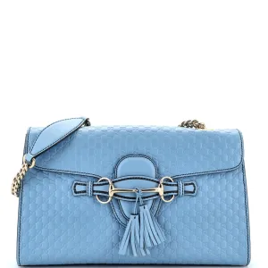 Emily Chain Flap Bag (Outlet) Microguccissima Leather Medium