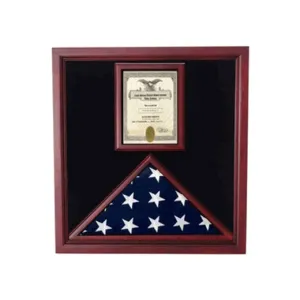 Flag and Document Case - Vertical 8 1/2 x 11 Document - Fit 5" x 8" flag.