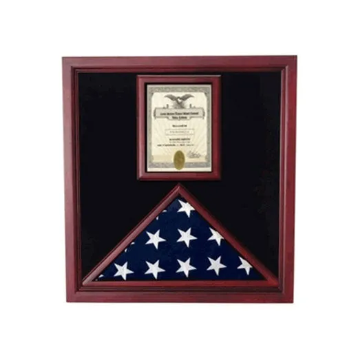 Flag and Document Case - Vertical 8 1/2 x 11 Document - Fit 5" x 8" flag.