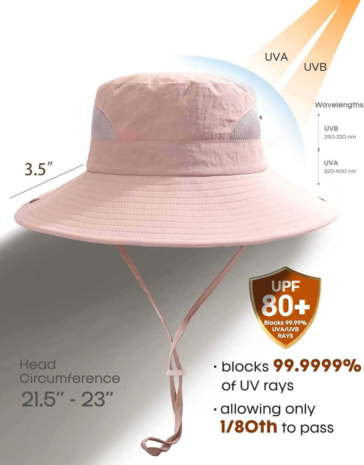 FURTALK Womens Sun Hat with Ponytail Hole Beach Hiking Summer Wide Brim UPF 80  Outdoor Protection Foldable Bucket Hat