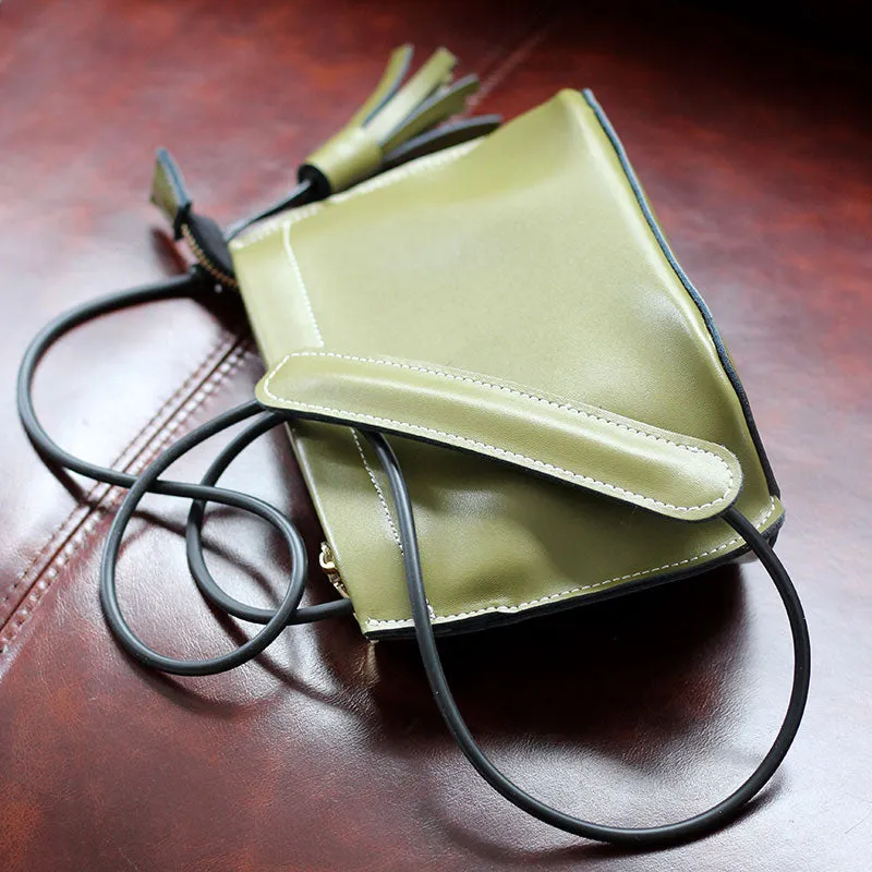 Green Womens Crossbody Leather Bags Cute Small Leather Crossbody Bags for Women