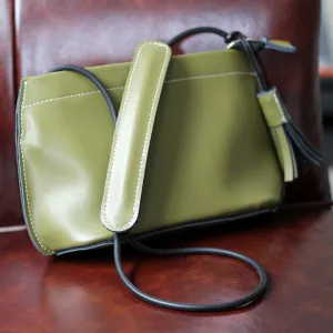 Green Womens Crossbody Leather Bags Cute Small Leather Crossbody Bags for Women