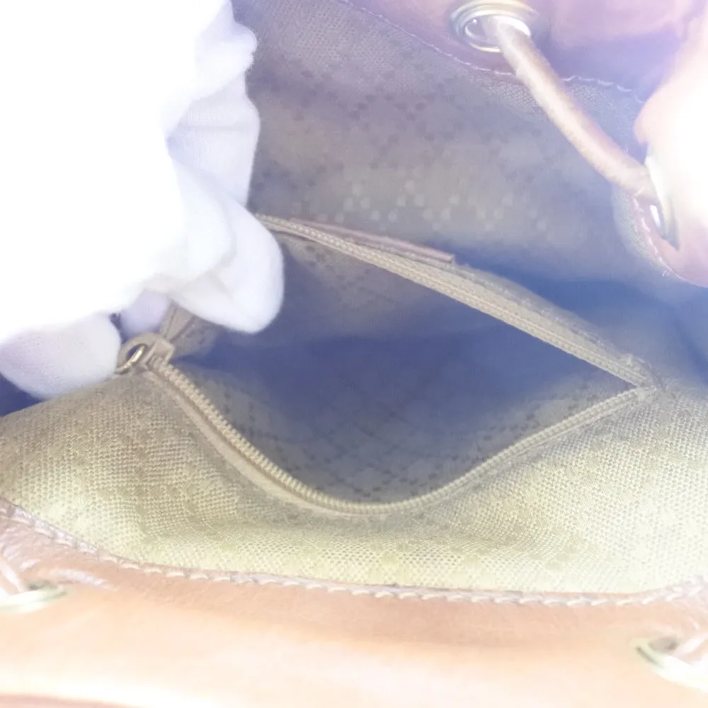 GUCCI Backpack 003.1705.0030 Calfskin Brown Bamboo Women Used