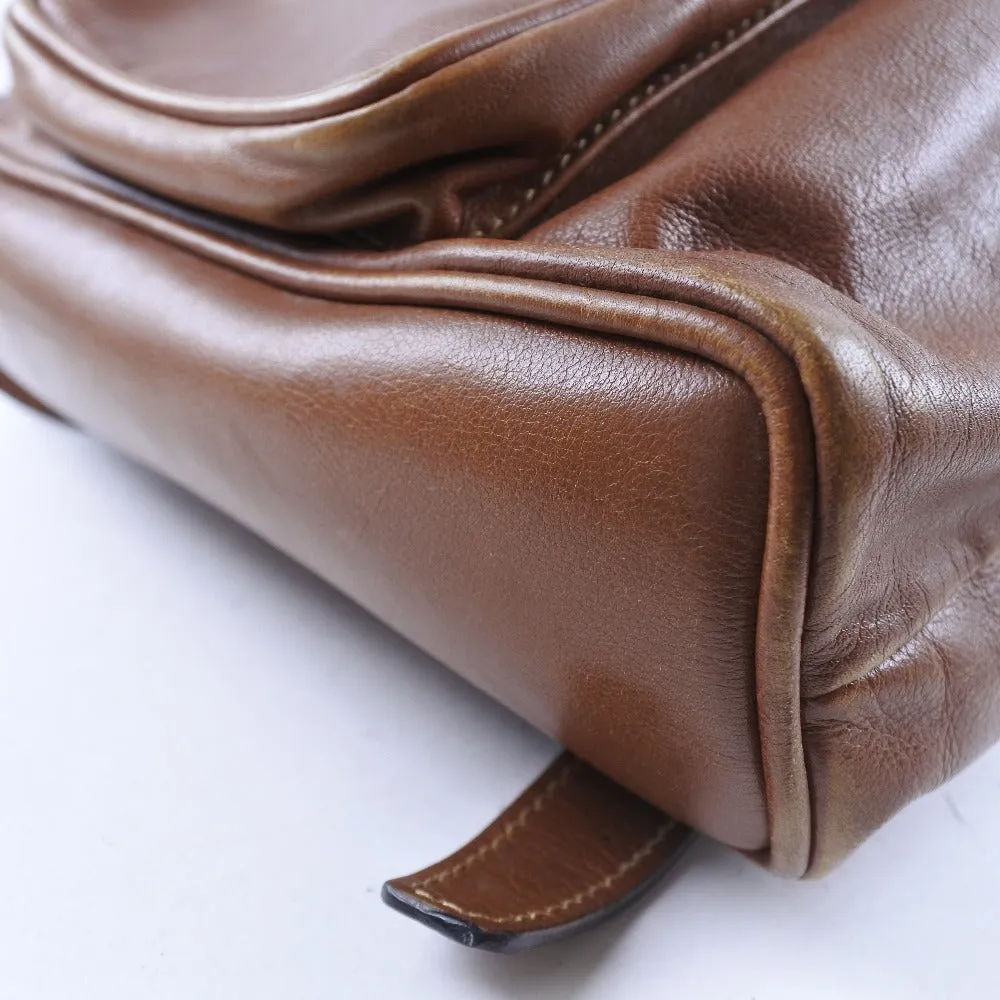 GUCCI Backpack 003.1705.0030 Calfskin Brown Bamboo Women Used