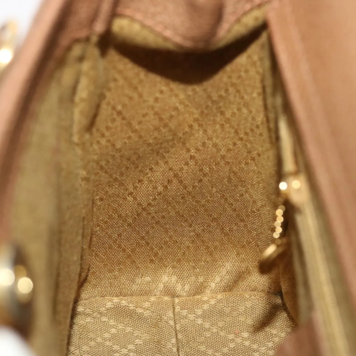 GUCCI Bamboo Hand Bag Suede 2way Brown  50264