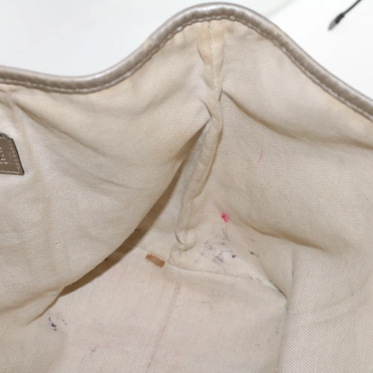 GUCCI GG Canvas Shoulder Bag Silver 197953  uy130
