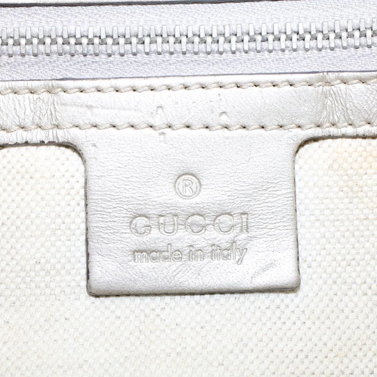 GUCCI GG Canvas Shoulder Bag Silver 197953  uy130