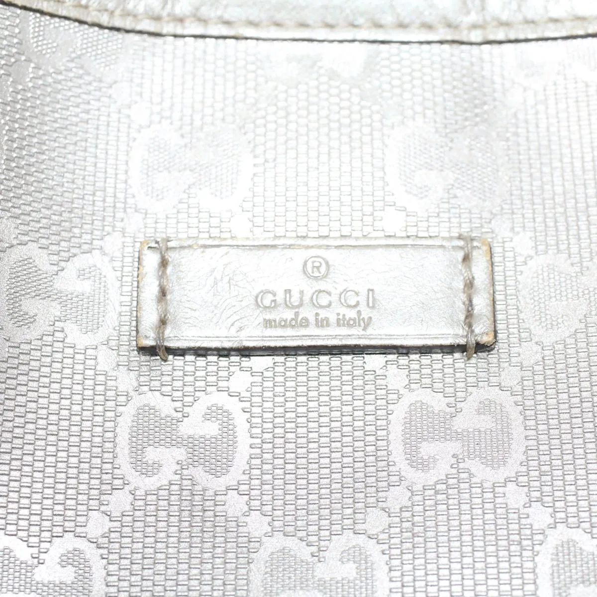 GUCCI GG Canvas Shoulder Bag Silver 197953  uy130