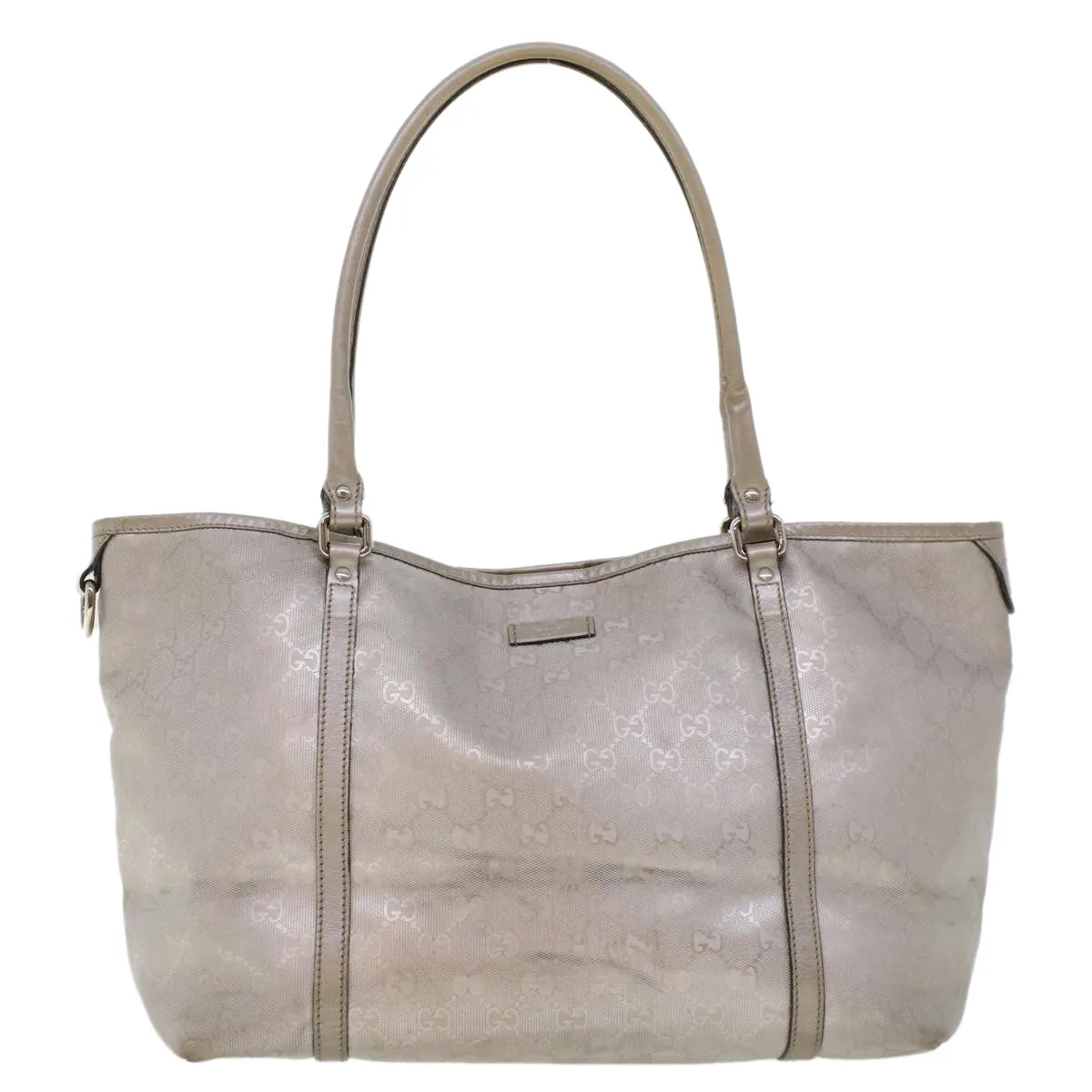GUCCI GG Canvas Shoulder Bag Silver 197953  uy130
