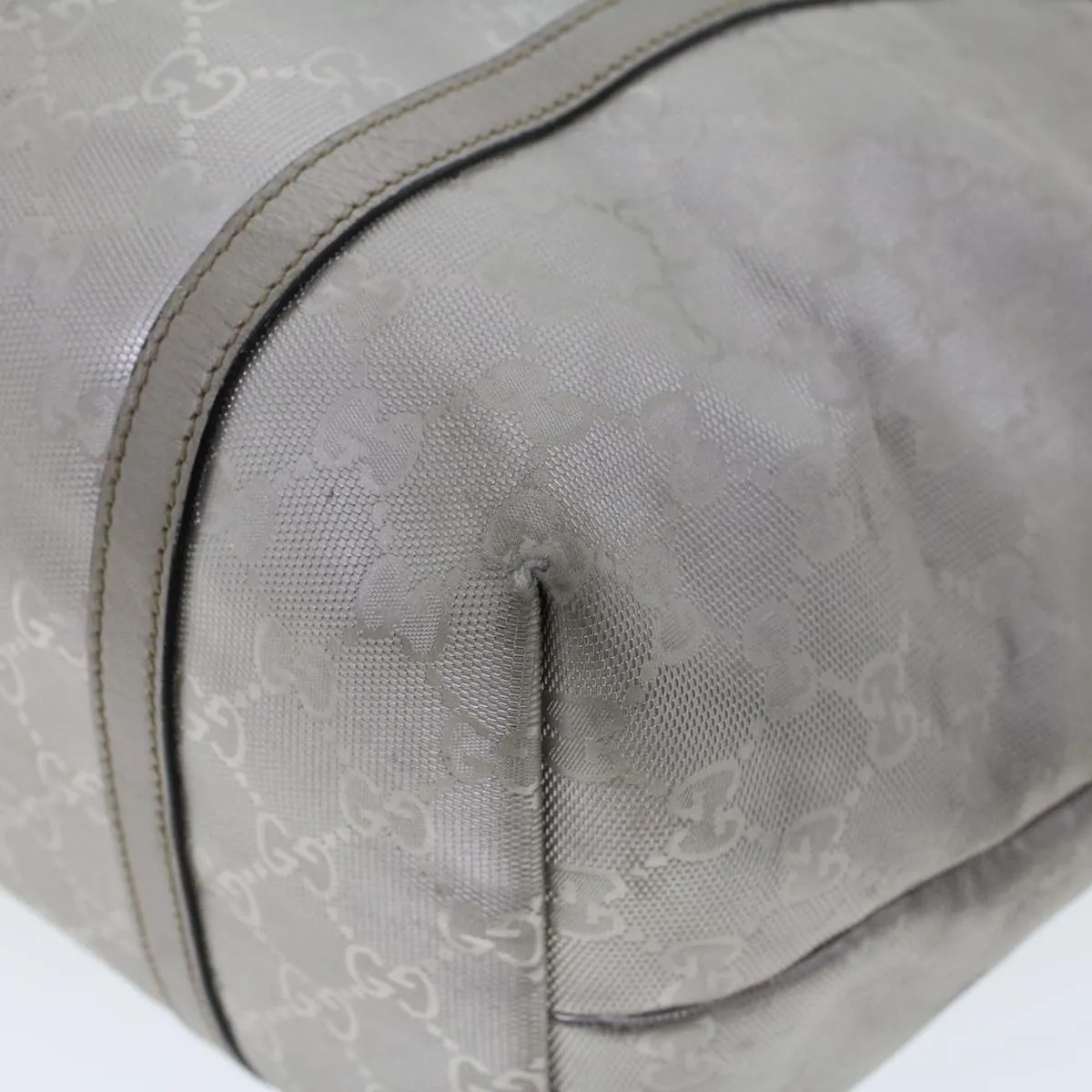 GUCCI GG Canvas Shoulder Bag Silver 197953  uy130