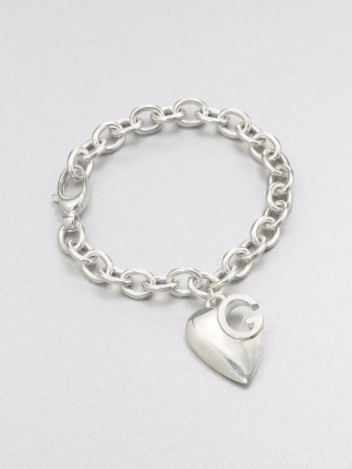 GUCCI GG CHARLOTTE HEART CHARM BRACELET