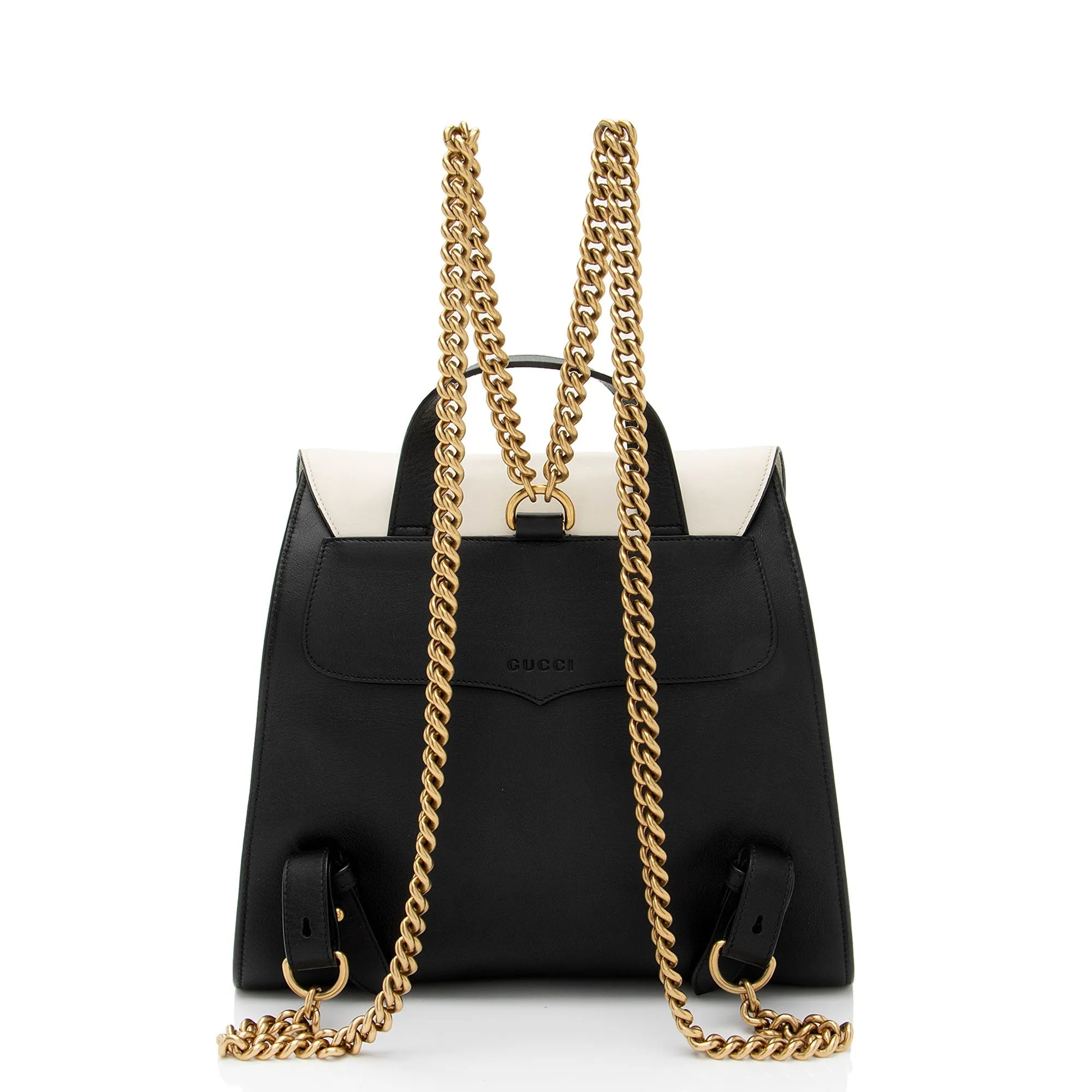 Gucci Leather Animalier Malin Chain Medium Backpack