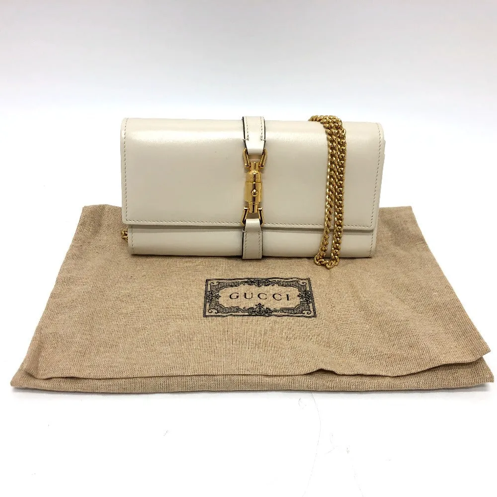 GUCCI Long Wallet Purse 652681 leather white Jackie 1961 Women Used