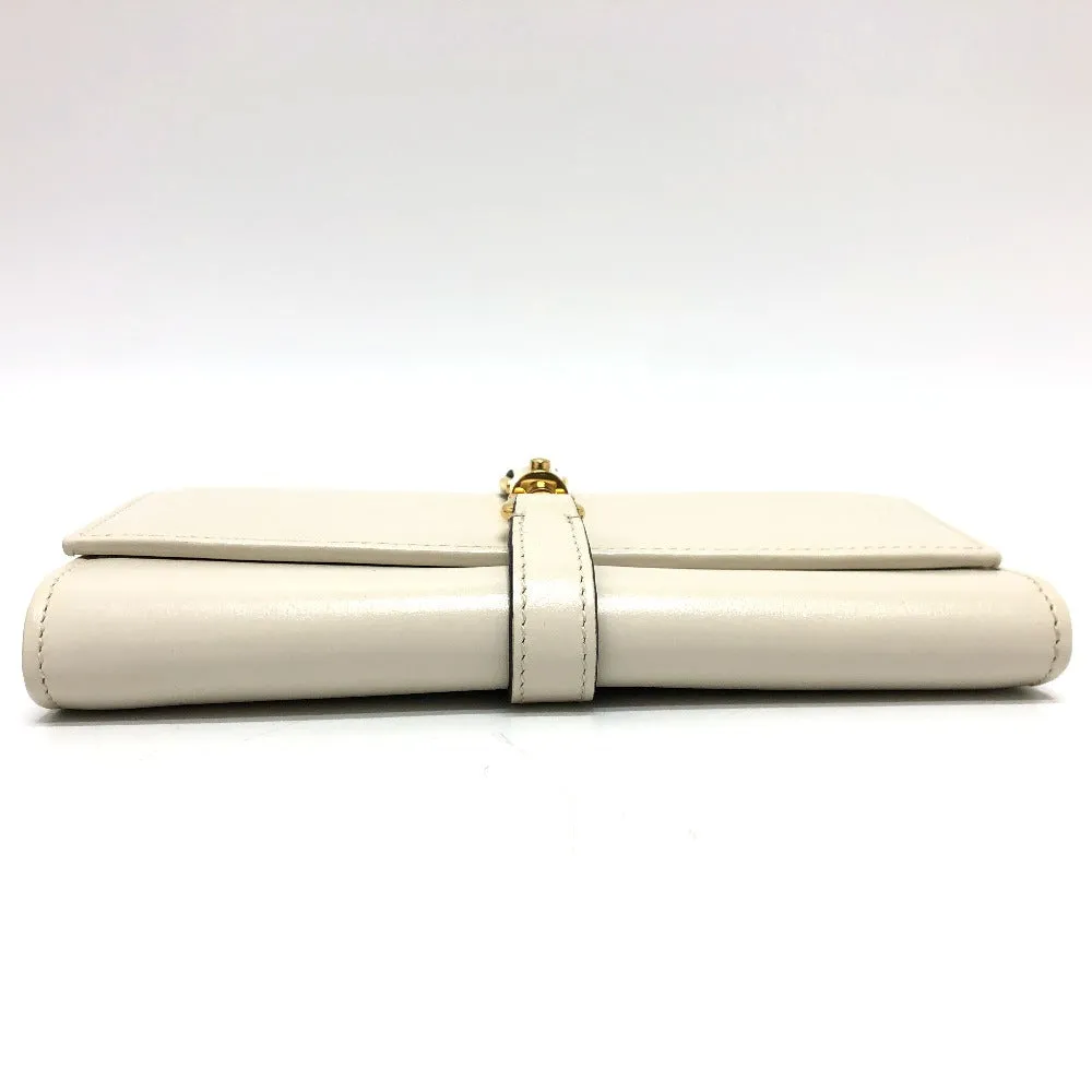 GUCCI Long Wallet Purse 652681 leather white Jackie 1961 Women Used