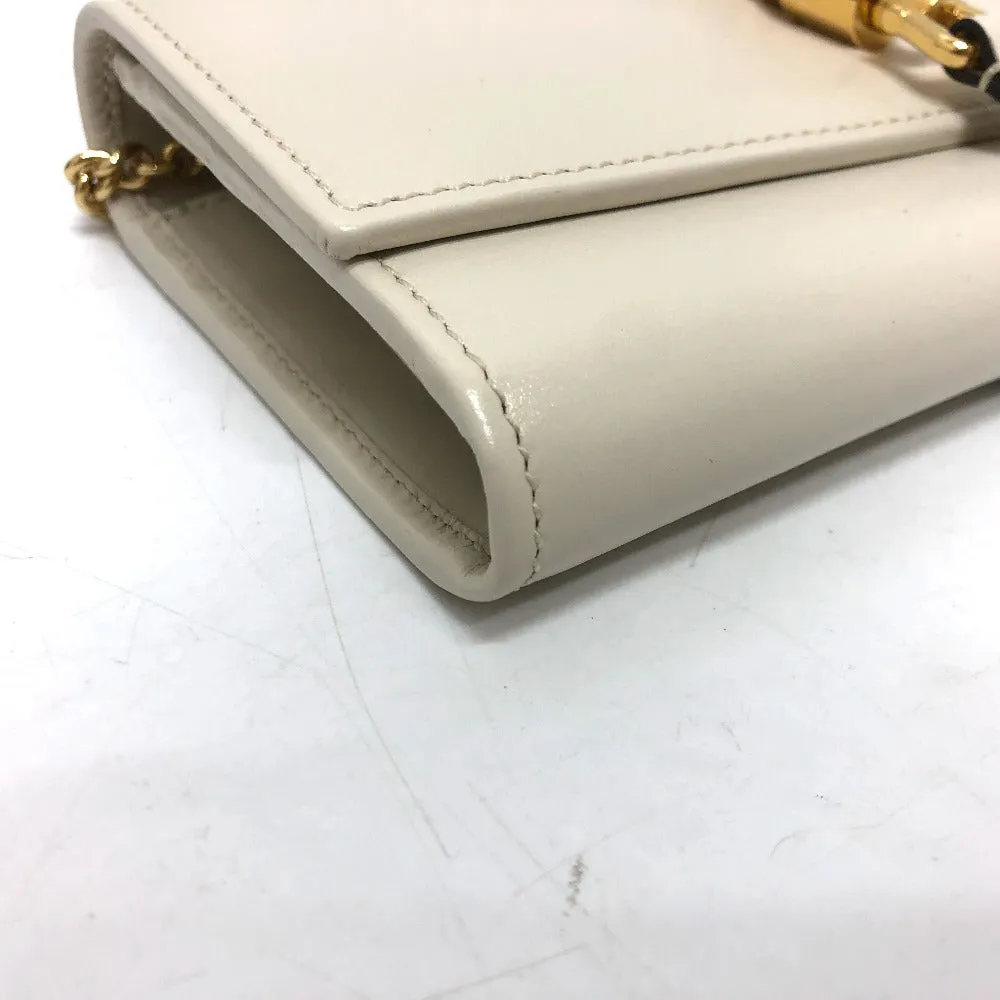 GUCCI Long Wallet Purse 652681 leather white Jackie 1961 Women Used
