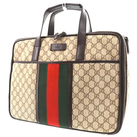 Gucci Monogram Unisex Laptop Handbag