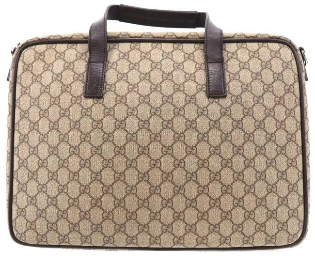 Gucci Monogram Unisex Laptop Handbag