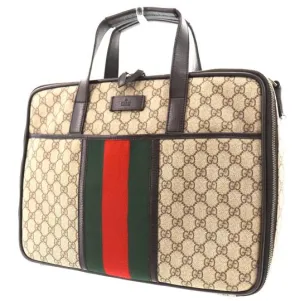 Gucci Monogram Unisex Laptop Handbag