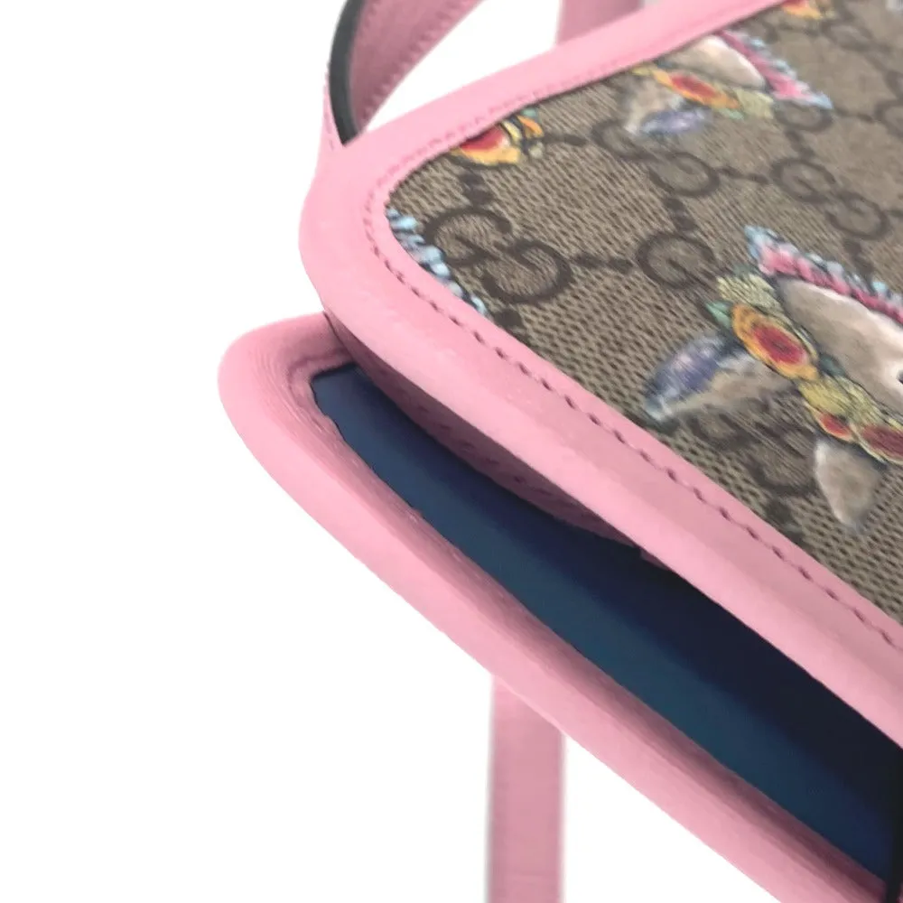 GUCCI Tote Bag 630542 GG canvas Beige x pink Children's Rabbit Yuko Higuchi