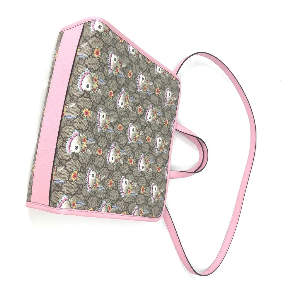 GUCCI Tote Bag 630542 GG canvas Beige x pink Children's Rabbit Yuko Higuchi