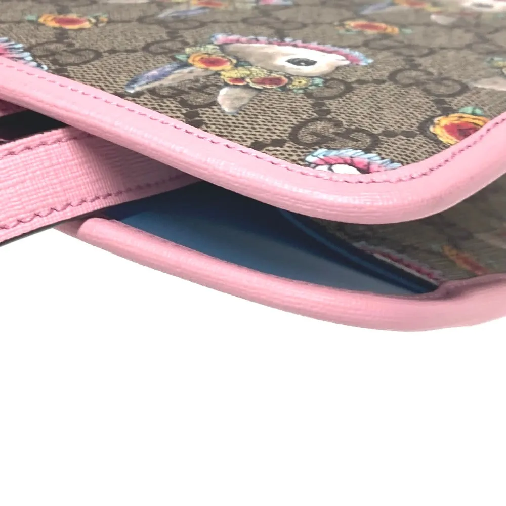 GUCCI Tote Bag 630542 GG canvas Beige x pink Children's Rabbit Yuko Higuchi