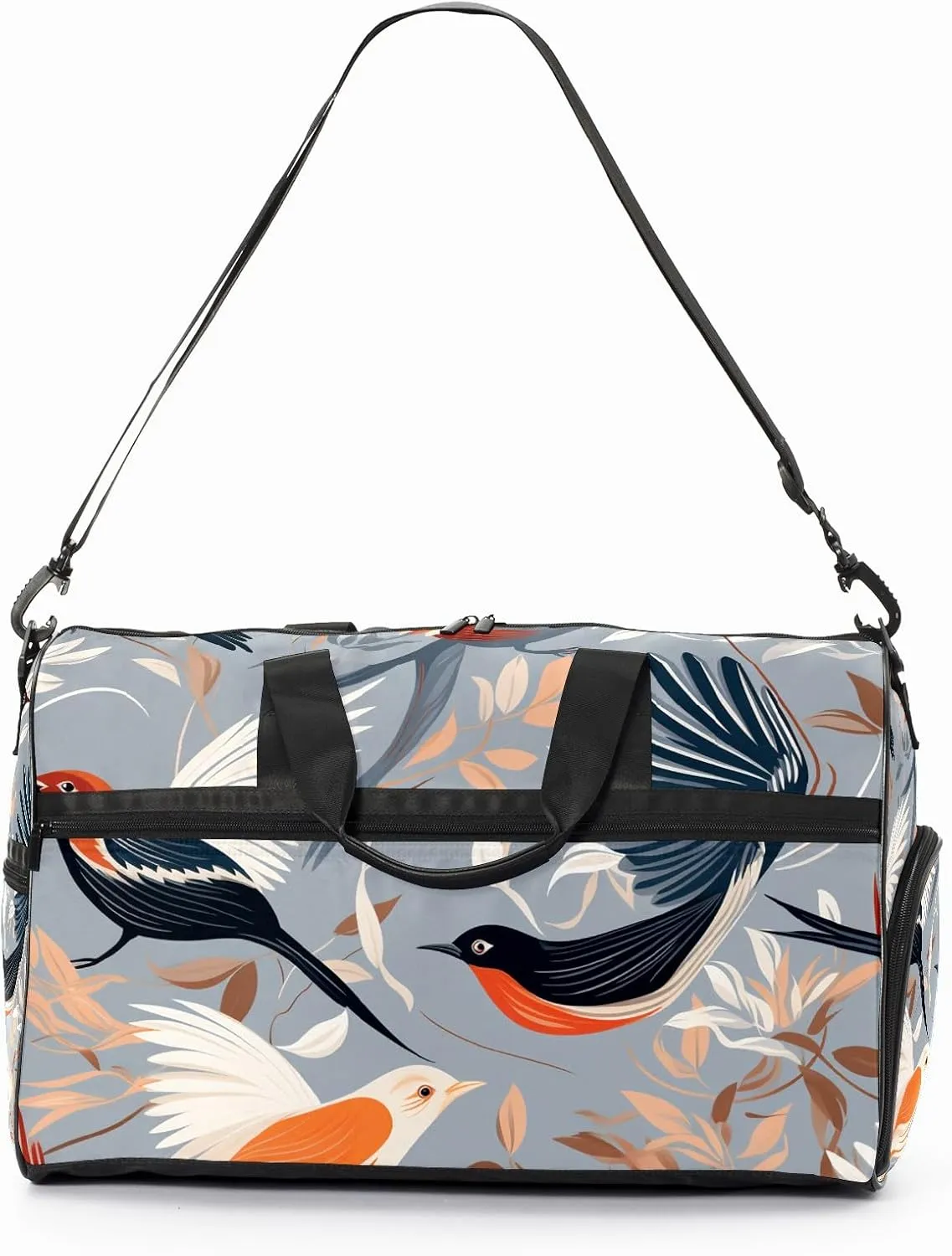 Gym Bag for Women, Carry on Weekender Overnight Bag, Travel Duffel Bags, Personal Item Travel Bag Tote Bag Workout Dance Bag, Chinese Painting Bird - 1