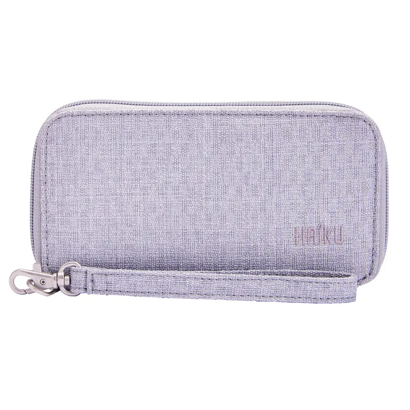 Haiku Intrepid RFID Wallet in Rosewood, Stone Gray, Cherry Blossom, River RockBlue, Gray Poplar & Black