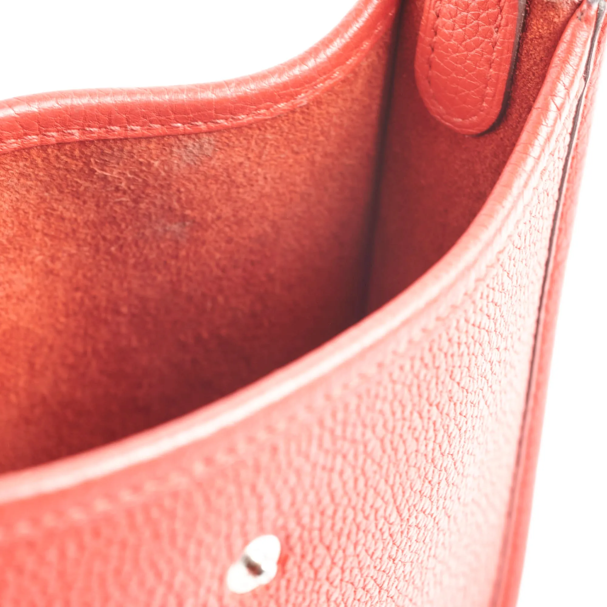 Hermes Mini Evelyn Rouge Coeur D Stamp