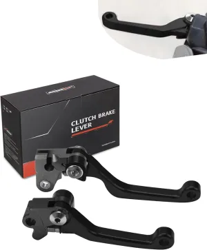 JFG RACING Dirt Bike Foldable Clutch Brake Levers,Clutch Lever Breakaway Levers for CRF150R 07-22/CRF450R 02-03/CR250R CR125R 92-03/XR650R 00-06/CR80R CR85R 98-07 Black