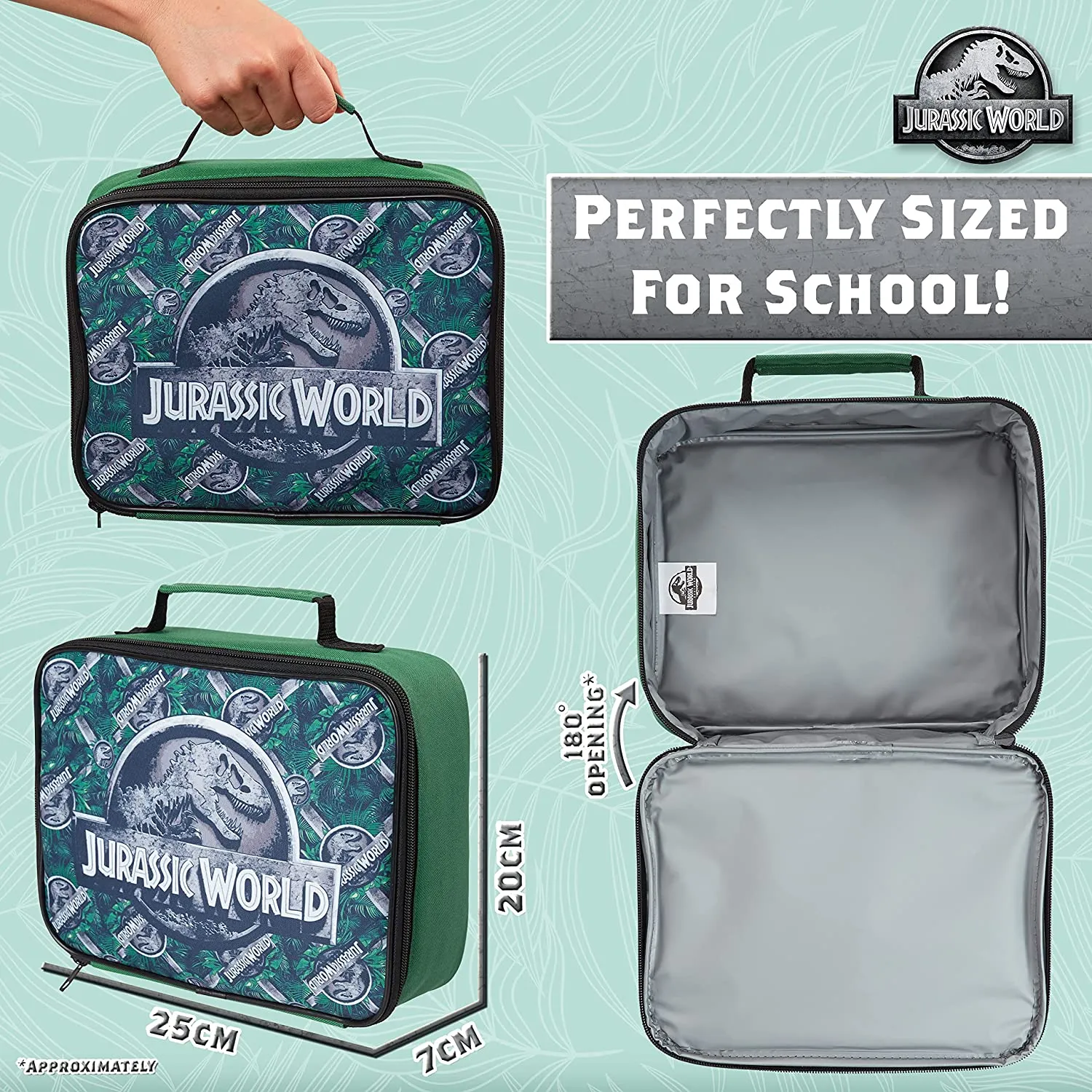 Jurassic World Lunch Box, Kids Lunch Bags for School