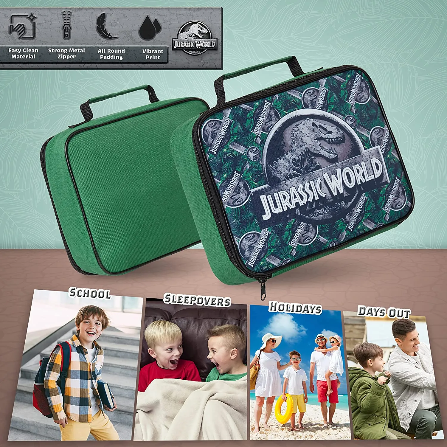 Jurassic World Lunch Box, Kids Lunch Bags for School