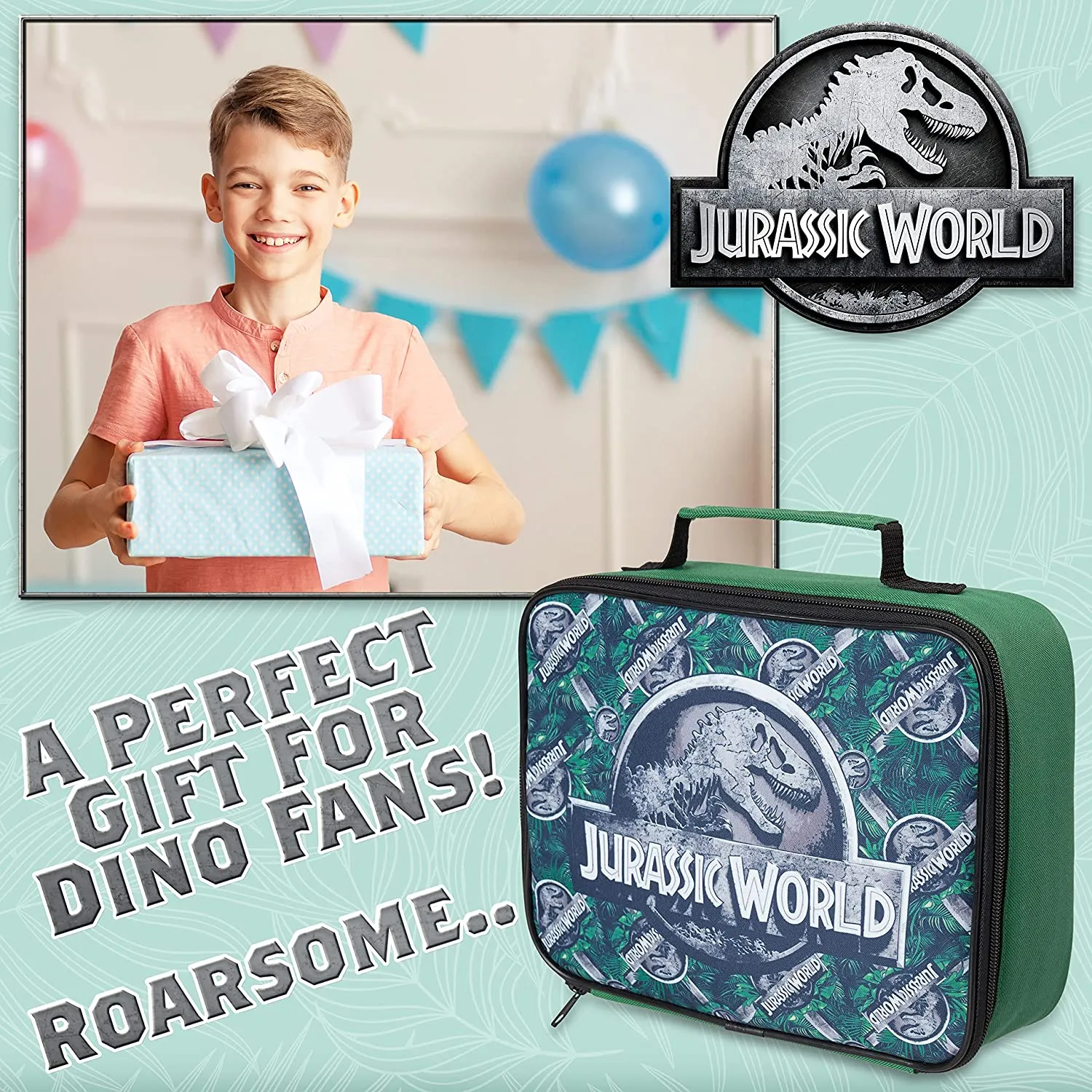 Jurassic World Lunch Box, Kids Lunch Bags for School