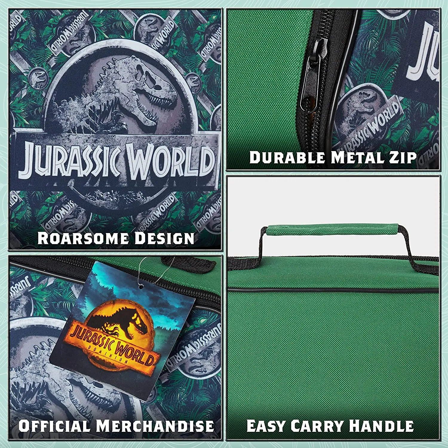 Jurassic World Lunch Box, Kids Lunch Bags for School