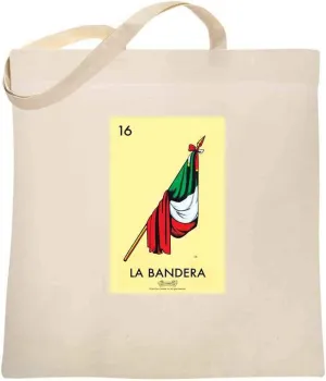 La Bandera Flag Loteria Card Mexican Latina Graphic Tote Bag for Adults